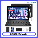 DOOGEE Tab A9+ Tablet 11 inch HD-scherm 20GB (4+16) 64GB 8580mAh Grote Batterij Unisoc T7200 Octa Core Dubbele Luidsprekers Android 15 Tablet