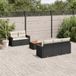 Maison Exclusive - Ensemble de jardin d'extérieur, 6 pièces, avec coussins, noir, en polyrotin