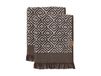 Mette Ditmer Serviette d'invité Morocco 35x55 cm, lot de 2 Chocolat-blanc cassé