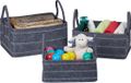 Merkloos Relaxdays Vilten Manden - 3-delige set - 10, 17 en 25 l - Handgrepen - Antraciet/Wit