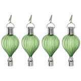 Cepewa LED ballonhanger - 4x - groen - H17 cm - luchtballon - tuinverlichting/buitenlamp