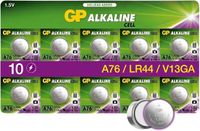 GP Extra LR44 batterij - 10 stuks knoopcel alkaline 1,5V