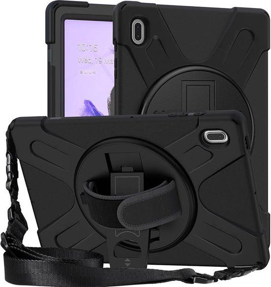 eSTUFF EET Belgium Galaxy Tab S10+/S9 Hardcase Zwart Nato-hout
