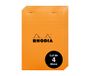 RHODIA 16200Amzc - Set van 4 Geniete Notitieblokken N°16 Oranje - A5 - Kleine Ruitjes