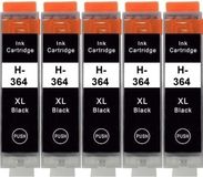 HP 364 XL cartouches d'encre compatibles, noir (5 pièces)