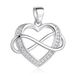 MAGNETI Amona Jewelry Zilveren infinity hart hanger – elegant symbool van liefde en eeuwigheid – echt zilver