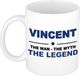 Bellatio Decorations Vincent The man, The myth the legend koffie mok / beker 300 ml