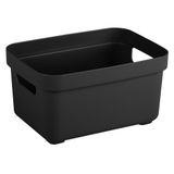 Sigma Home 09300612 Boîte de rangement rectangulaire noir 2,5 L