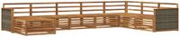 vidaXL - Hoek loungeset - Naturel - Massief Acacia Hout - 7 zitplekken