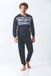 Hajo Klima-komfort heren pyjama marine blauw