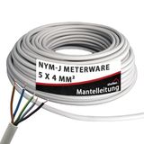 siwitec NYM-J kabel 5 x 4 mm² 14 m kabel per meter 3-100 m stroomkabel op maat gemaakte installatiekabel mantelkabel Made in Germany