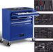 AREBOS chariot à outils avec 4 tiroirs - 1 armoire - incl. outils - bleu
