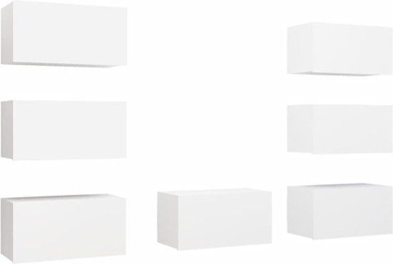 vidaXL Tv-meubelen 7 st 30,5x30x60 cm bewerkt hout wit