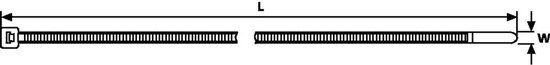 HellermannTyton 111-15050 T150R-HS-BK-C1 Kabelbinder 365 mm 7.60 mm Zwart Weerstabiel 100 stuk(s)