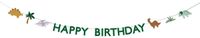 Party-Decoration Partydeco - Banner Happy Birthday Dino, 3 m, mix