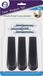 DID deurstoppers set van 3x zwart rubber 12 cm