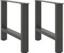 Pieds de table basse 2 pièces 60x(42-43) cm acier anthracite