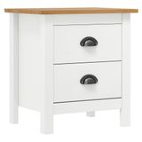 VidaXL Nachtkastjes 2 stuks Hill Grenenhout Wit en Honingbruin 46x35x49,5 cm