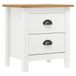 VidaXL Nachtkastjes 2 stuks Hill Grenenhout Wit en Honingbruin 46x35x49,5 cm