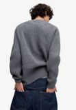Superdry Bench Ribbed Boxy Trui Homme XL Graphite Grey