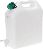 Merkloos / Sans marque Koopman International Jerrycan voor water - 10 liter - Kunststof - met kraantje en dop - Camping