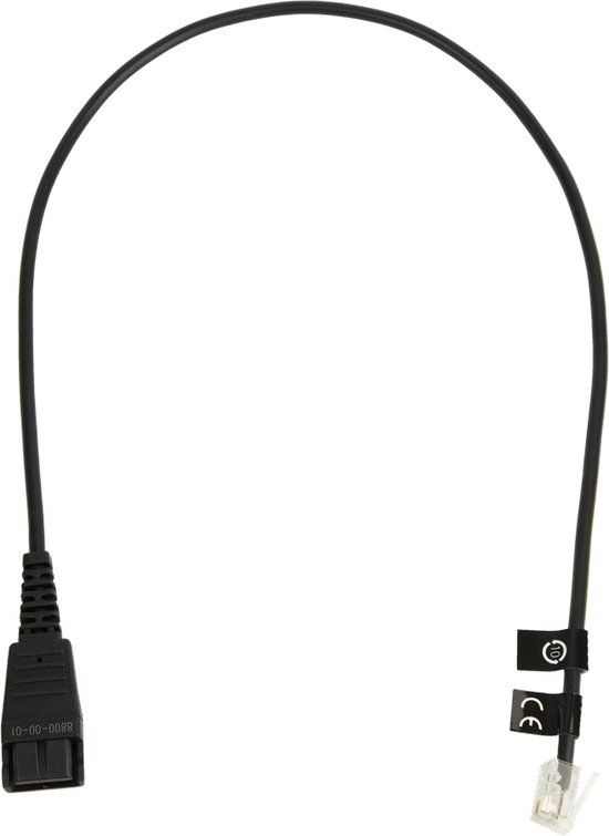 Jabra QD cord naar RJ10 - Kabel voor headset RJ-10 (M) naar Quick Disconnect (M) - 0.5 m