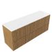 Saniclass Badkamermeubelset - 160x45x62.5cm - Torino solid surface topblad wit - zonder kraangat - 4 lades - mat eiken natural (hout) SW1420813/SW1471866