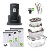 Caso Vacu OneTouch Pro Draadloze handvacuümapparaat met uitgebreide accessoires, vacuümmachine met sterke pompcapaciteit 12 liter/minuut, duurzame lithium-ion-accu voor 85 minuten looptijd