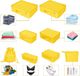 Qelb Organiseur de valise Voyage Sacs à vêtements 8 ensembles/7 couleurs Organiseur de voyage Sac de rangement imperméable pour chaussures inclus Sac de compression confortable pour voyageurs