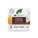 Dr Organic Savon solide shampooing et après-shampoing à la noix de coco et à l'orange