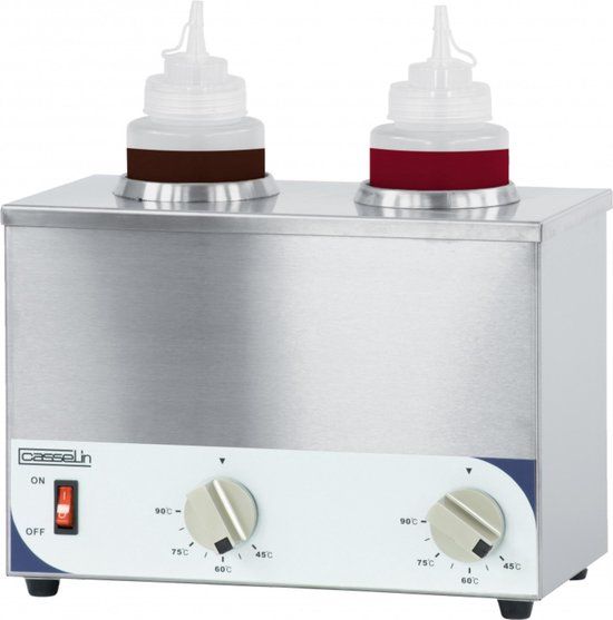 Casselin Professionele Sauswarmer - 2 x 1 Liter - RVS
