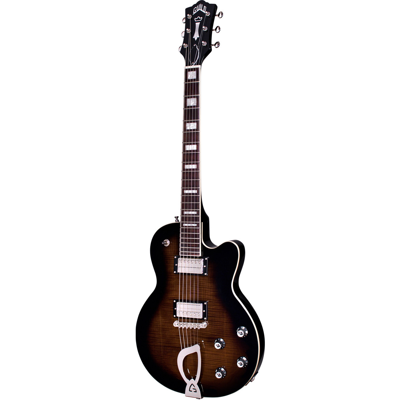 Guild Aristocrat HH Trans Black Burst elektrische gitaar met chambered body