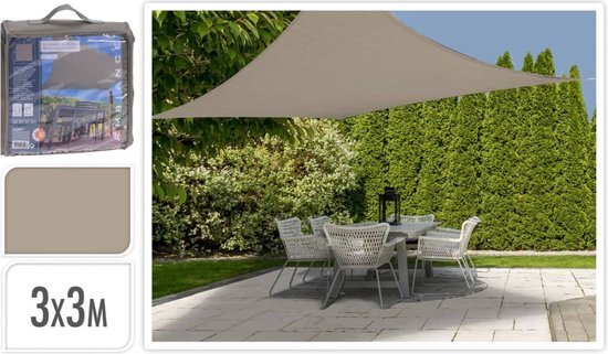 Garden Pro Schaduwdoek 3 X 3M zand kleur