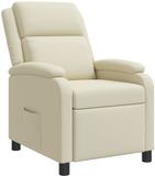vidaXL - Recliner - Crèmekleurig - Kunstleer