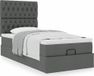 Maison Exclusive - Cadre de lit ottoman avec matelas, gris foncé, 80x200 cm, textile