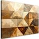 Tableau Moderne Beige Brun Triangles Abstraits 100x70