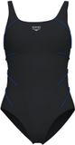Arena Dames Badpak Jewel Low C Cup R Nacht/Grijs/Felblauw