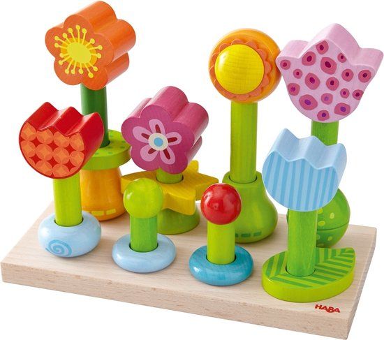 HABA Opsteekspel Bloementuin - Hout - Multicolour - 6+ jaar