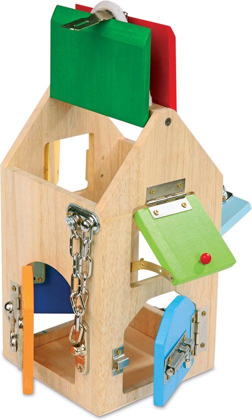 Small Foot - Houten Slotenhuis - Educatief spel - 3+ jaar