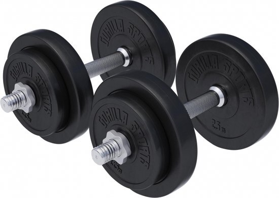 Gorilla Sports Dumbellset 20 kg Kunststof