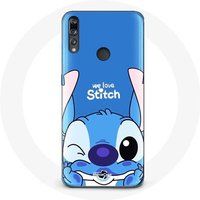 Maniacase Hoesje voor Huawei P30 Lite Stitch Schattige Blauwe Achtergrond