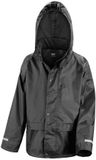 Result Regenjas winddicht zwart voor meisjes - Regenpak - Regenkleding voor kinderen XS (98-104)