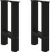 Pieds de table basse 2 pièces 28x(42-43) cm acier noir