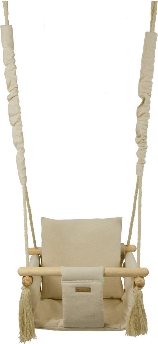 Viking Choice Baby Swing - 10 Months+ - Cream - Wooden - 20kg Max - Indoor