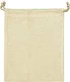 Jassz 40x Canvas opbergzakjes met koord 10 x 14 cm - Beige