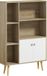 HOMCOM Bibliothèque - Bois - 80x23,5x123cm - Chêne