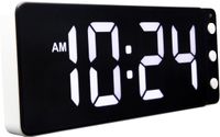 NeXtime Digitale Klok Wit – Tafel/Wandklok – 27.2 × 10.8 × 3 cm – ABS – Wit – LED