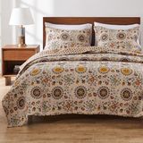 Greenland Home 2-delige Andorra Quilt Set, Twin, Multicolor