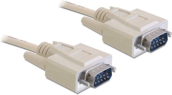 Delock Premium seriële RS232 kabel 9-pins SUB-D (m) - 9-pins SUB-D (m) / gegoten connectoren - 1 meter