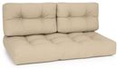 Beautissu ECO Style, 120 x 80 x 15 cm, couleur naturelle, lot de 2, coussin d'extérieur, pour jardin